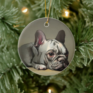 Décoration En Céramique mignon bulldog français