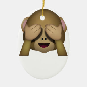 Décoration En Céramique Mignon ne voir l'aucun singe mauvais Emoji