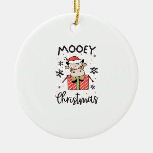 Décoration En Céramique Mignonne Moey Noël Bébé Highland Vache Noël Vaches