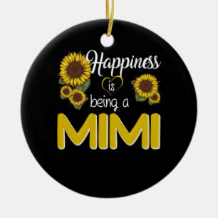 Décoration En Céramique Mimi Gift Le Bonheur Est Un Mi-Mi Tournesol
