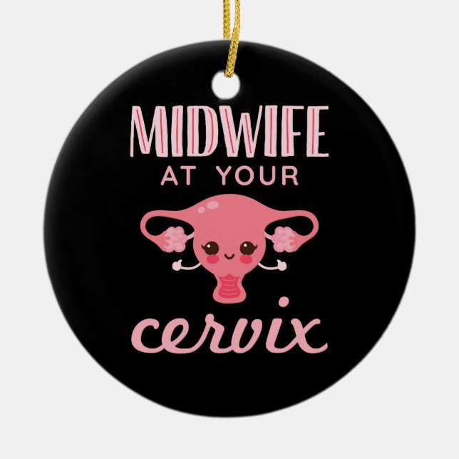 Décoration En Céramique Mini-femme à votre Cervix Midwives Midwifery (Devant)