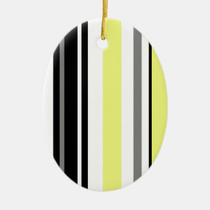 Décoration En Céramique Minimalisme Bandes Jaunes et Noires