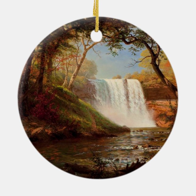 Décoration En Céramique Minnehaha Falls, art de Albert Bierstadt, (Dos)
