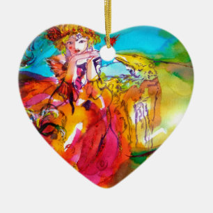 Décoration En Céramique MIRANDOLINA / Masques de Carnaval vénitien