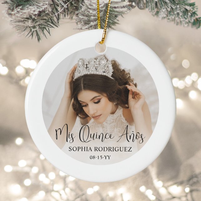 Décoration En Céramique Mis Quince Años Modern Script Quinceañera 2 Photo (Créateur téléchargé)