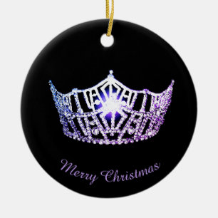 Décoration En Céramique Miss America Lavender Crown Round Orament