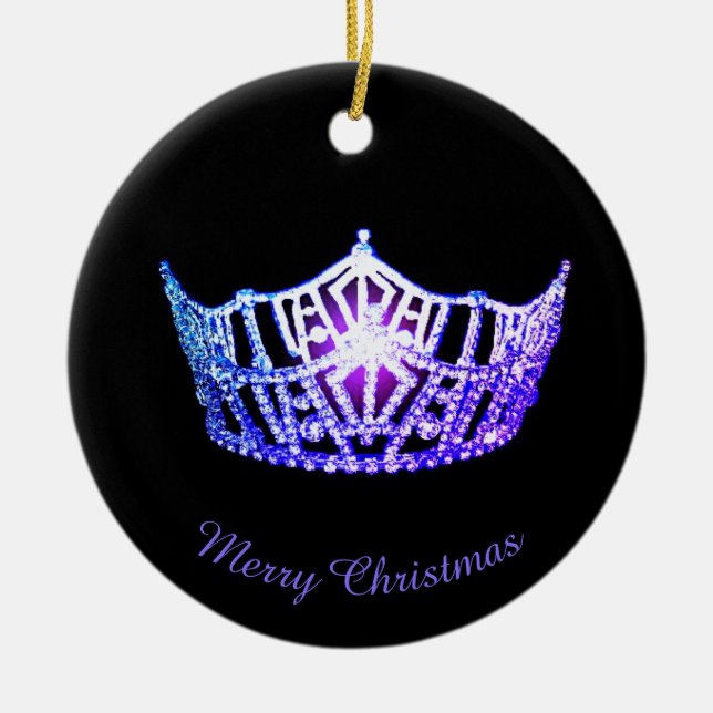 Décoration En Céramique Miss America Miami Crown Round Orament (Devant)