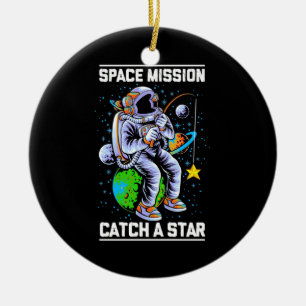 Décoration En Céramique Mission spatiale astronaute Attraper une étoile