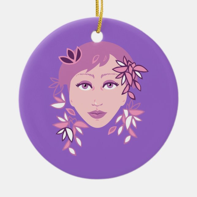 Décoration En Céramique Mode florale (Devant)