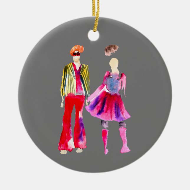 Décoration En Céramique Mode illustration aquarelle boho (Devant)