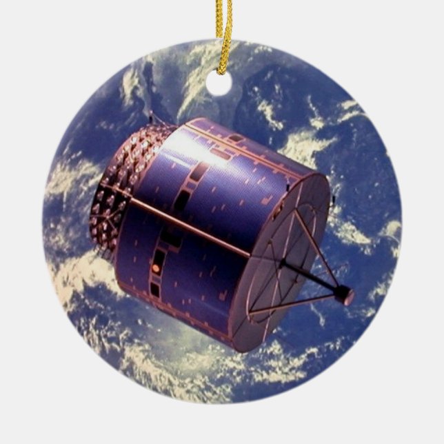 Décoration En Céramique Modèle de satellite de temps dans l'espace (Devant)