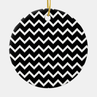 Décoration En Céramique Modèle de zigzag noir et blanc