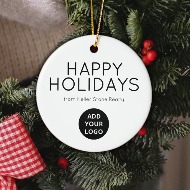 Décoration En Céramique Modern Minimal Real Estate Logo Ornament (Créateur téléchargé)