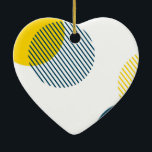 Décoration En Céramique Modern, simple, minimal, trendy urban abstract art<br><div class="desc">Modern,  simple,  minimal,  cool,  trendy,  urban abstract background made with geometric circles in yellow and blue colors. Memphis style modern,  playful vector art graphic design artwork.</div>