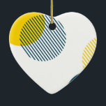 Décoration En Céramique Modern, simple, minimal, trendy urban abstract art<br><div class="desc">Modern,  simple,  minimal,  cool,  trendy,  urban abstract background made with geometric circles in yellow and blue colors. Memphis style modern,  playful vector art graphic design artwork.</div>