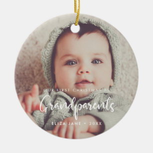 Décoration En Céramique Moderne Notre premier Noël en tant que grands-pare