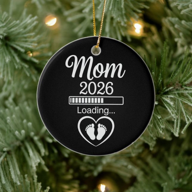 Décoration En Céramique Mom 2026 Loading Dad Pregnancy Announcement Baby (Arbre)