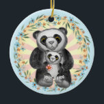 Décoration En Céramique Mom Panda Bear custom name<br><div class="desc">Mom Panda Bear Love custom name ornament by ArtMuvz Illustration. matching mom apparel, Mom t-shirts, mothers day gifts for wife, Mother, Grandma. Mom T-shirt, birthday gift and cross apparel. To personalize click on "personalize this template" then edit the fields provided for your custom gift. You can add your name or...</div>