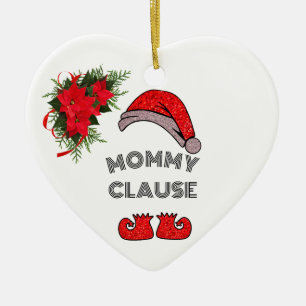 Décoration En Céramique Mommy personnalisée Clause Floral Heart Formé
