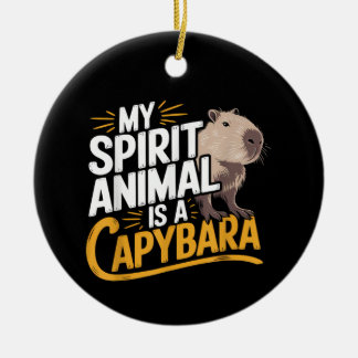 Décoration En Céramique Mon animal spirituel est un capybara Animal mignon