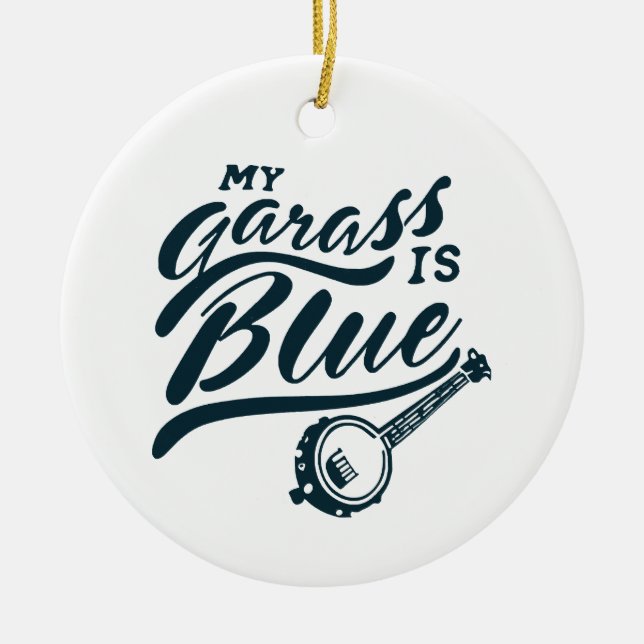 Décoration En Céramique Mon banjo est bleu (Devant)