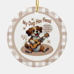 Décoration En Céramique Mon Chien A Fleas Ukulele Tuning Chanson