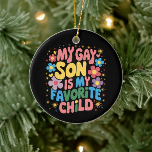 Décoration En Céramique Mon Fils Gay Est Mon Enfant Favori Fierté LGBTQ Su