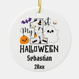 Décoration En Céramique mon premier bébé halloween avec nom personnalis
