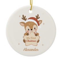 Mon premier bébé renne de Noël personnalisé