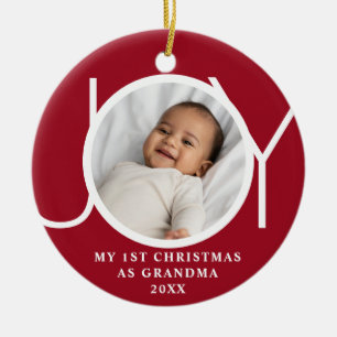 Décoration En Céramique Mon Premier Noël En Tant Que Grand-Mère Joie Photo