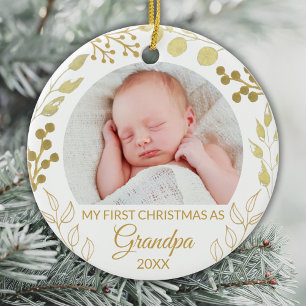 Décoration En Céramique Mon premier Noël en tant que grand-père Photo de f