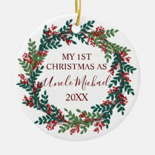 Décoration En Céramique Mon premier Noël en tant qu'oncle Noël