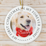 Décoration En Céramique Mon premier Noël pour toujours Accueil Moderne Pho<br><div class="desc">Ce design simple et classique est composé de typographie serif et d'ajouter une photo personnalisée. "Mon premier Noël dans ma maison à jamais" encercle la photo personnalisée.</div>