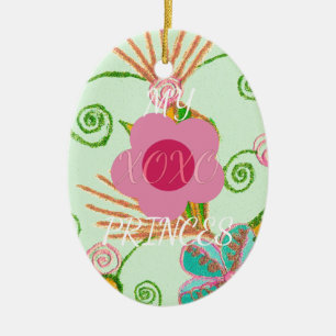 Décoration En Céramique Mon XOXO Little Princess Floral Art Design d'impre
