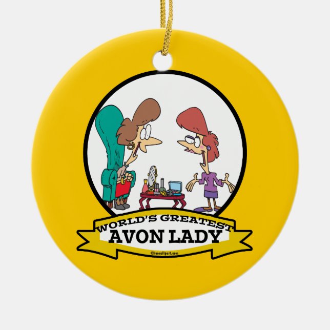 DÉCORATION EN CÉRAMIQUE MONDE LE PLUS GRAND AVON LADY WOMEN CARTOON (Devant)