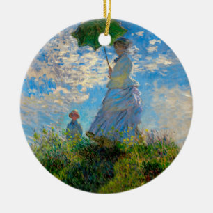 Décoration En Céramique Monet Femme Parasol Impressionnisme