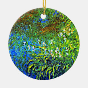 Décoration En Céramique Monet - Iris at the Sea Rose Pond, célèbre peintur