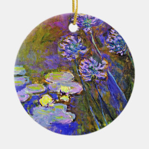 Décoration En Céramique Monet - Lys d'eau et Agapanthus