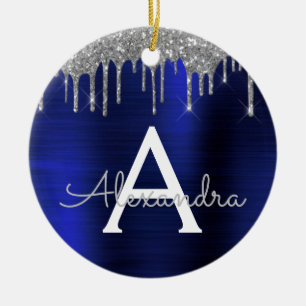 Décoration En Céramique Mongram de Silver Navy