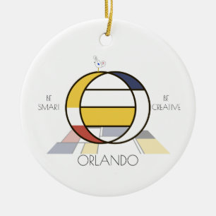 Décoration En Céramique Monogramme Art Moderne. Lettre O