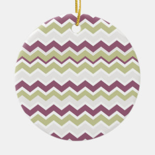 Décoration En Céramique Monogramme Chevron Brick