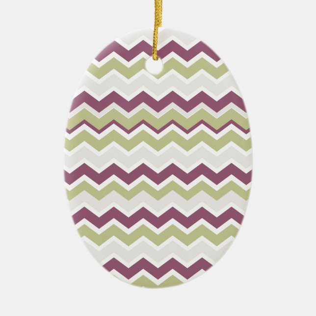 Décoration En Céramique Monogramme Chevron Brick (Devant)