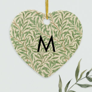 Décoration En Céramique Monogramme de branche de saule à motif de William 