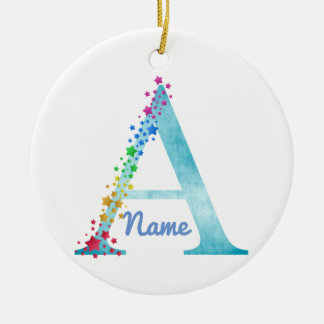 Décoration En Céramique Monogramme Une première étoile arc-en-ciel plus lé