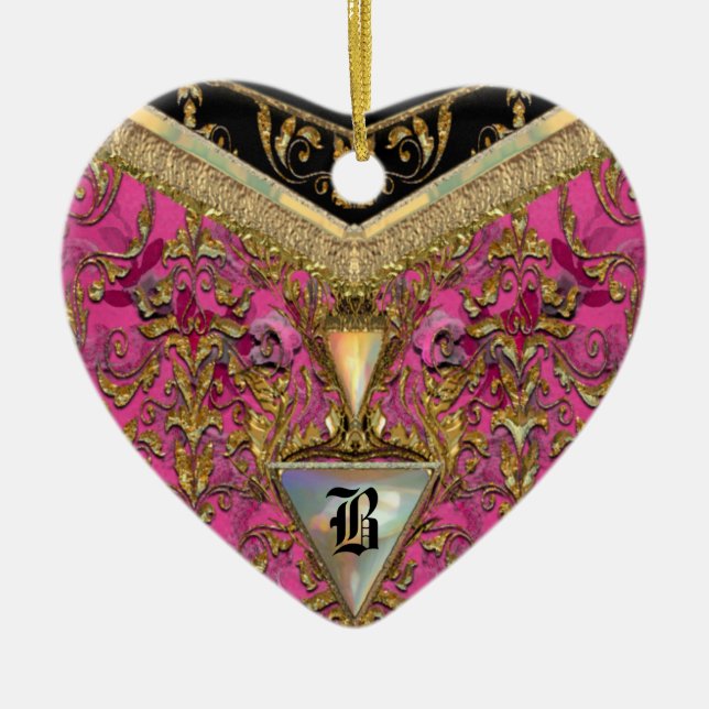 Décoration En Céramique Monogramme victorien de Marshwell (Devant)