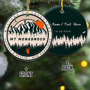 Décoration En Céramique Mont Monadnock New Hampshire Randonnée Souvenir