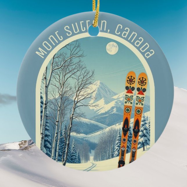 Décoration En Céramique Mont Sutton Canada souvenir de ski  (Créateur téléchargé)