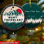 Décoration En Céramique Mont-Tremblant Québec Montagnes Laurentiennes Cana<br><div class="desc">Mont-Tremblant Québec Canada. Ce design Vintage fait un grand cadeau de Noël ou d'anniversaire pour les amateurs de villes canadiennes. Le design vintage rétro est un cadeau parfait pour le camping et les amoureux de la nature. 1 - Vous pouvez facilement modifier ou supprimer le texte et le modifier comme...</div>