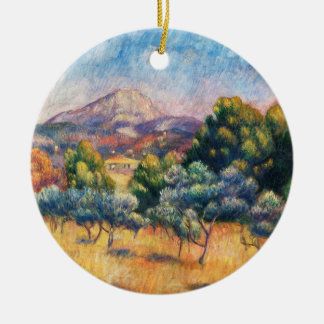 Décoration En Céramique Montagne Sainte-Victoire Paysage par Renoir