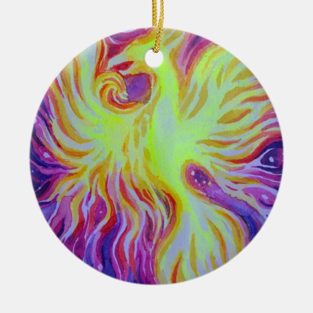 Décoration En Céramique Montée d'un Phoenix (Devant)